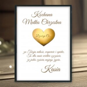 Podziękowanie dla Matki Chrzestnej lub Ojca Chrzestnego