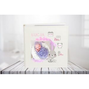 Album ze zdjęciem metryczka narodzin
