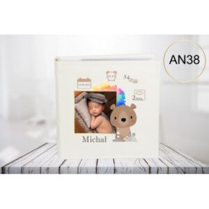 Album ze zdjęciem metryczka narodzin